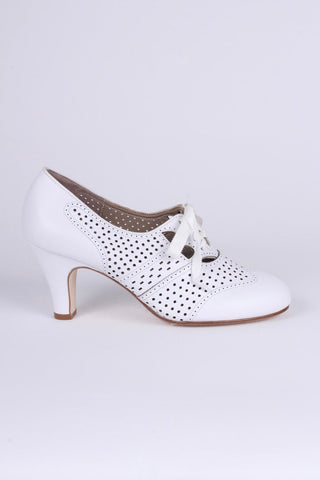 1930'er oxford pumps - Hvid - Marie