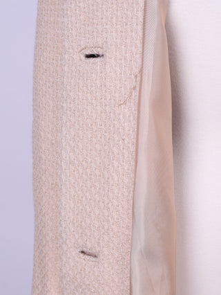 Cremefarvet frakke i uldsstof. 1960. L