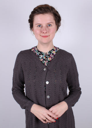 1930'er vintage style sommerfrakke  - Antracitgrå - Isabel