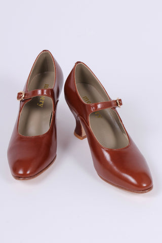 1920'er Mary Jane pumps - Cognac brun - Yvonne