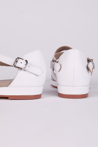 1950'er sommer sandal - Hvid - Sophia