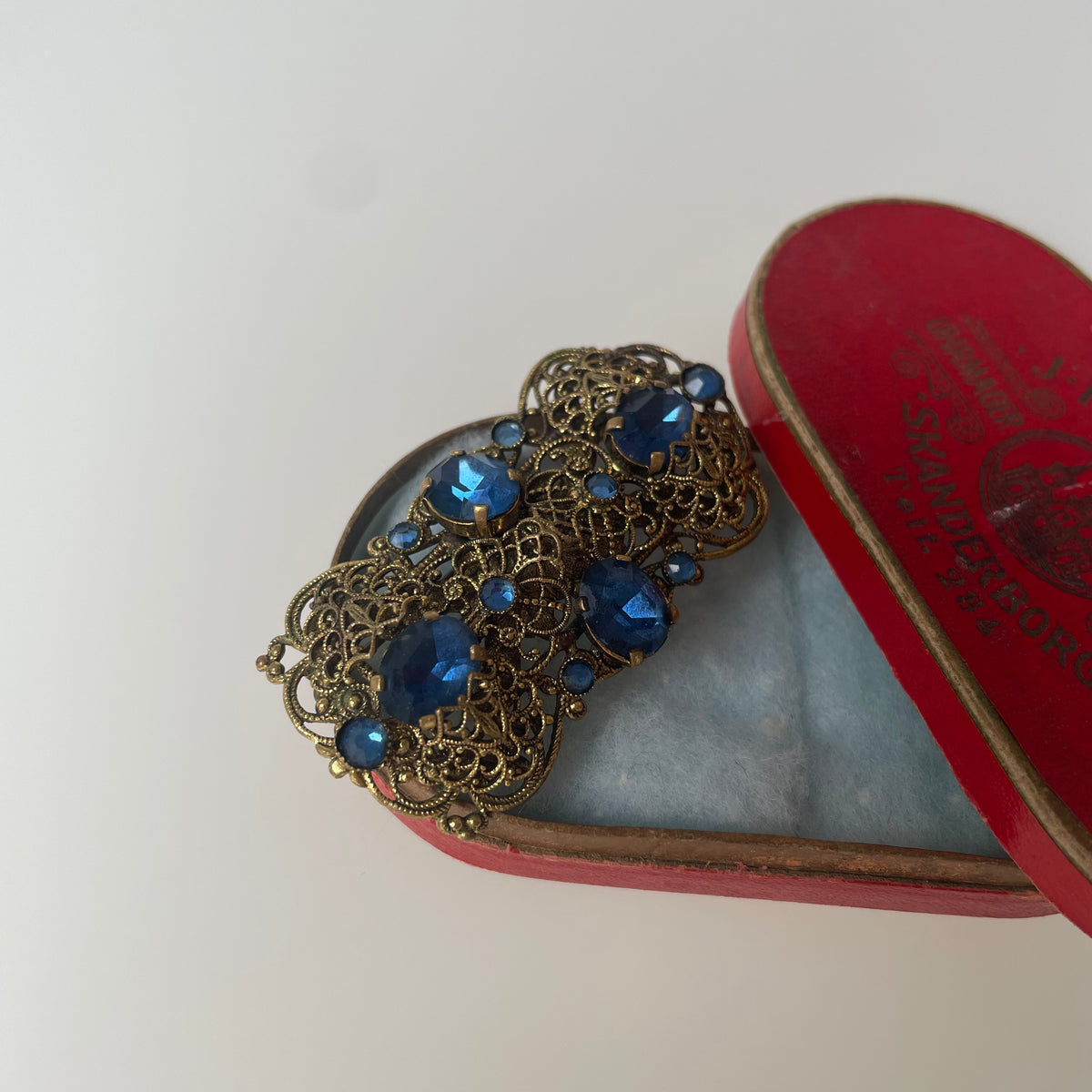 Broche Vintage Style 1900 - Métal Bruni Avec Oxydation - Années 2000 - Occasion Sans Marque
