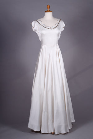 Brudekjole med palietter. 1950. XS / S – Vintage Divine
