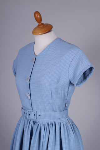 Lyseblå sommerkjole 1950. S