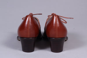 1930'er /1940'er vintage style spadserer snøresko - Cognac brun - Emily
