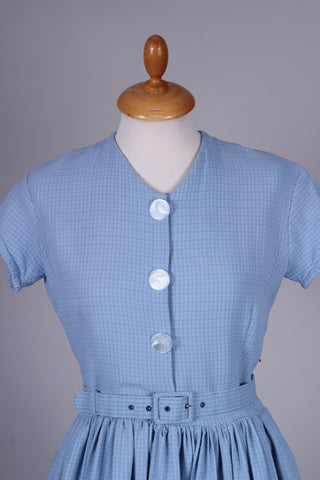 Lyseblå sommerkjole 1950. S