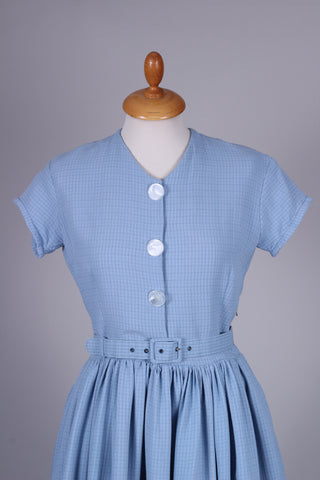 Lyseblå sommerkjole 1950. S