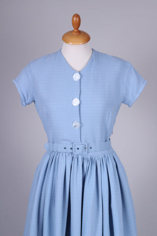 Lyseblå sommerkjole 1950. S