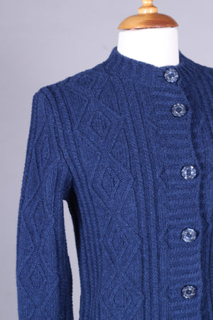 1940’er - tidlig 1960’er - Klassisk vintage style cardigan - Marineblå - Ingrid