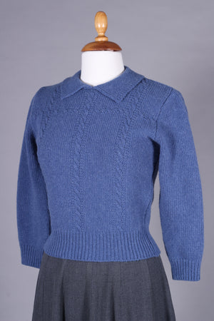 1940’er / 1950’er vintage style pullover - Lyseblå - Gertrud