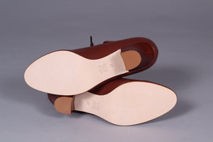 Elegant 1930'er vintage style ankelstøvle  - Brun - Betty