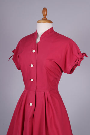 Rød sommerkjole 1950'erne. S