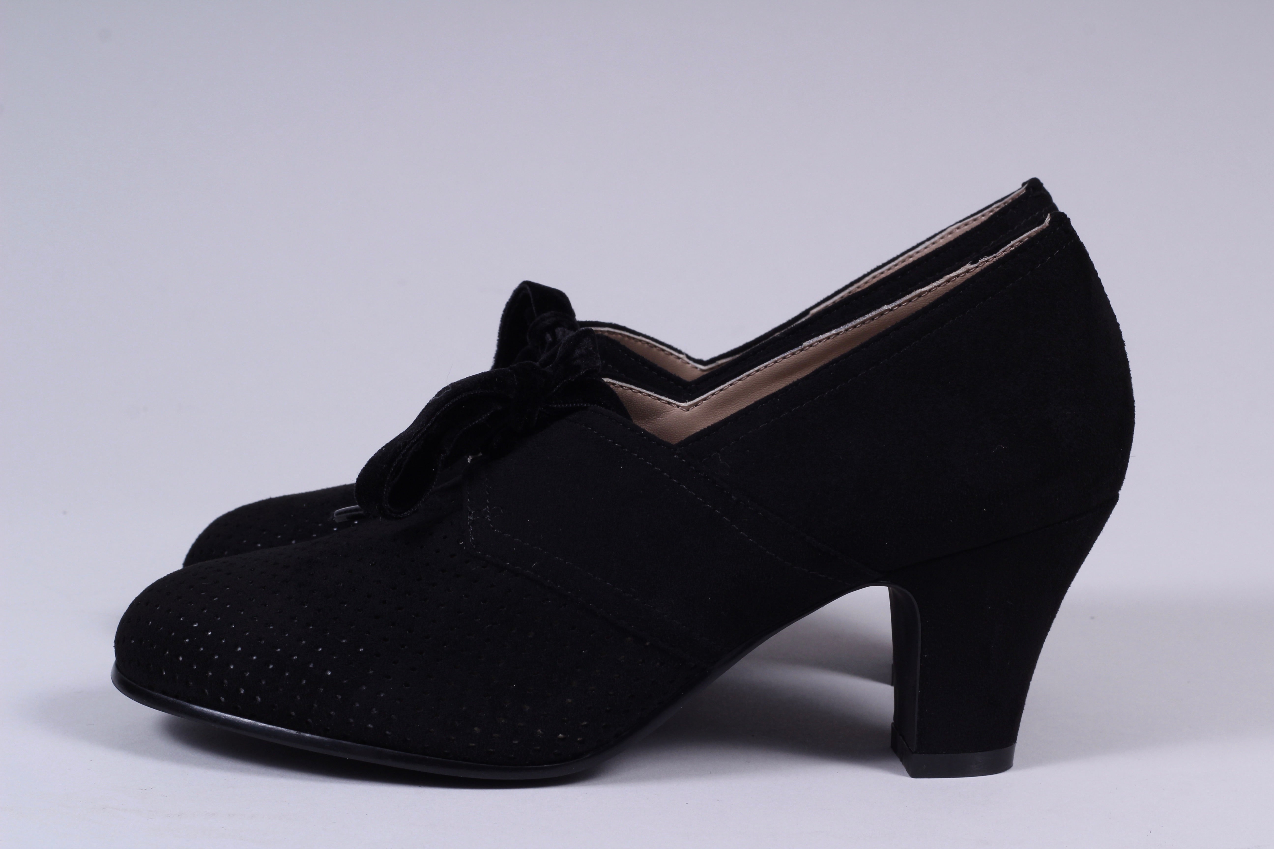 Vegansk sko i vintage style 40'er vintage style pumps med snøre Vintage Divine v. Aps