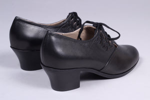 1930'er vintage inspirerede oxford sko - Sort - Emma