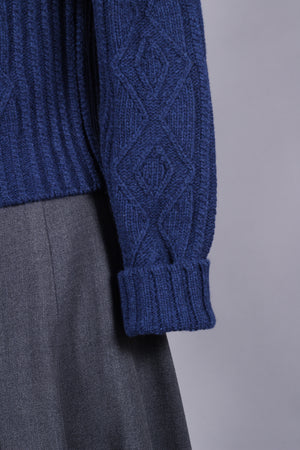 1940’er / 1950'er - vintage style rullekrave pullover - Marineblå - Inger