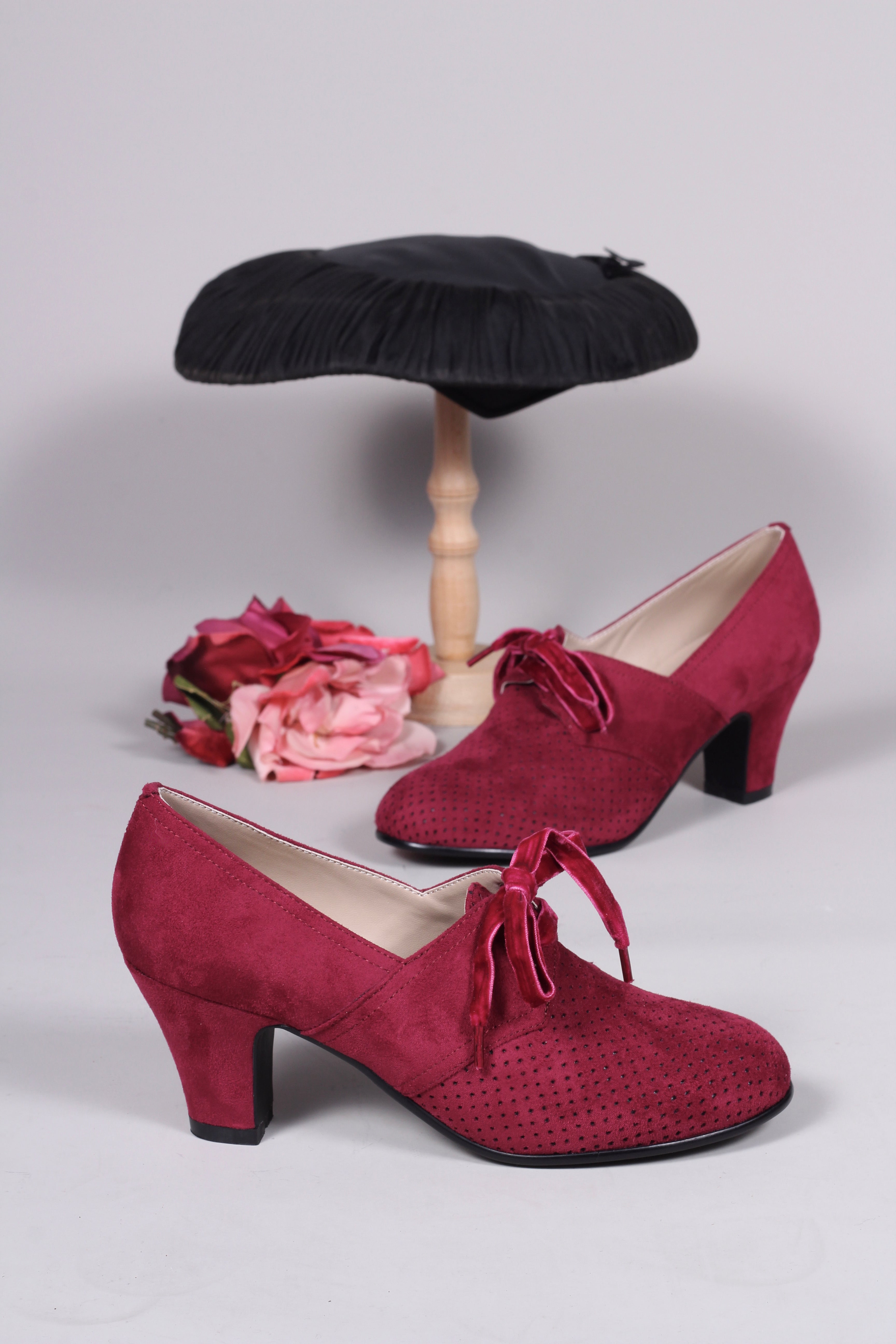 Vegansk sko i vintage style - 40'er vintage style med snøre – Vintage Divine