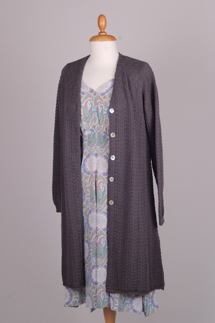1930'er vintage style sommerfrakke  - Antracitgrå - Isabel