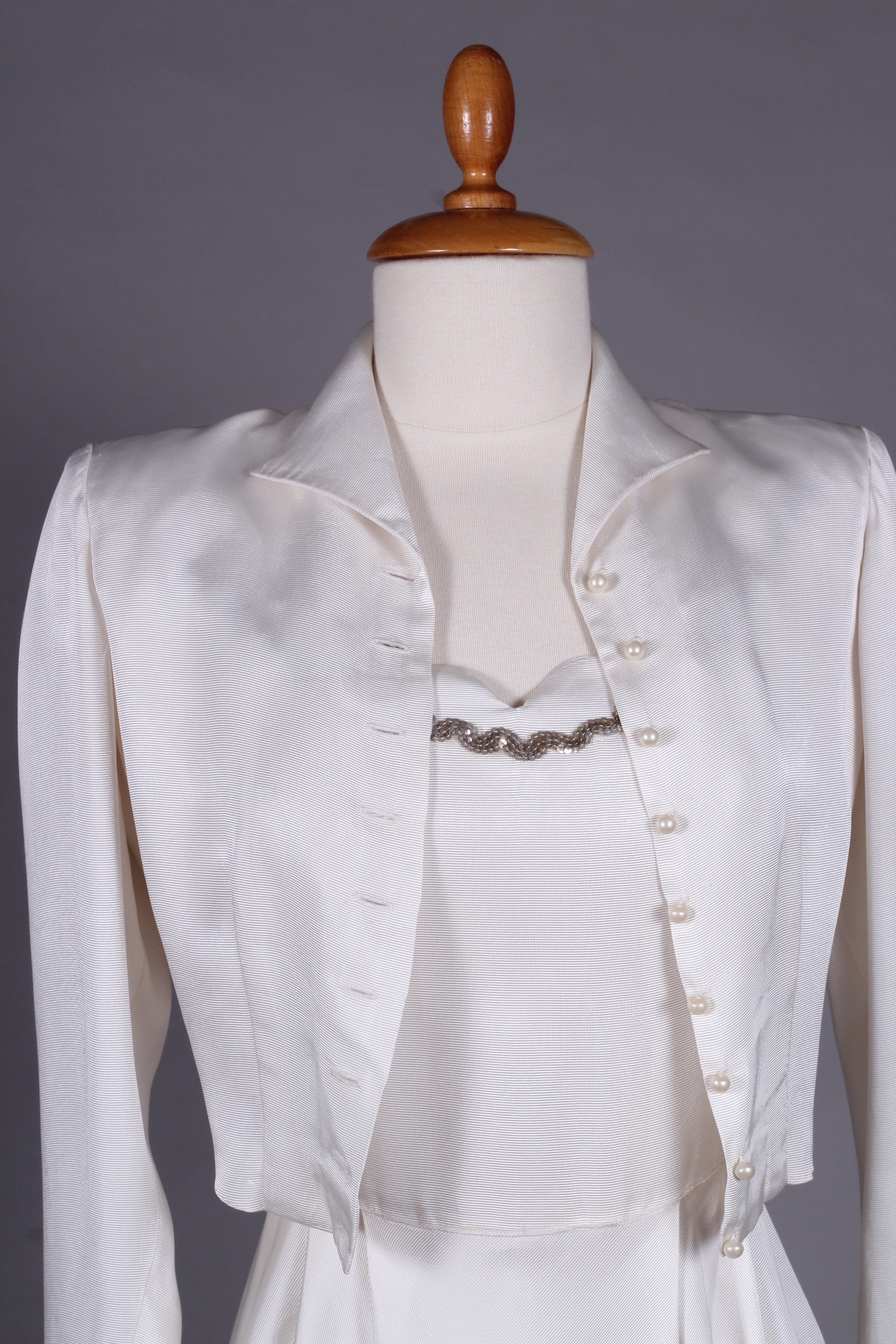 Brudekjole med jakke palietter. / S – Vintage Divine v. memery Aps