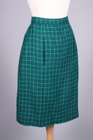 Grønt tweed sæt. 1960. Xs