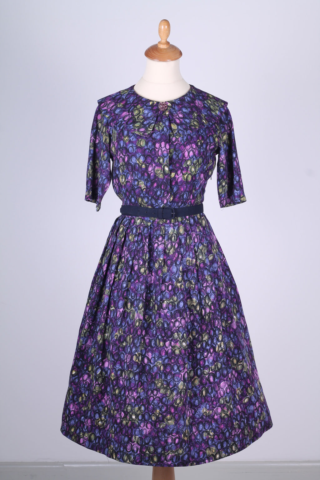 Vintage tøj - Sommerkjole med print 1950. XS-S - Vintage kjoler fra 1950'erne - Vintage Divine - 1