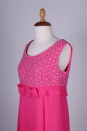 Solgt vintage tøj - Pink cocktailkjole 1960. S-M - Solgt - Vintage Divine - 6