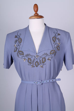Solgt vintage tøj - Kjole fra Fonnesbech 1940. L - Solgt - Vintage Divine - 3