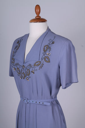 Solgt vintage tøj - Kjole fra Fonnesbech 1940. L - Solgt - Vintage Divine - 4