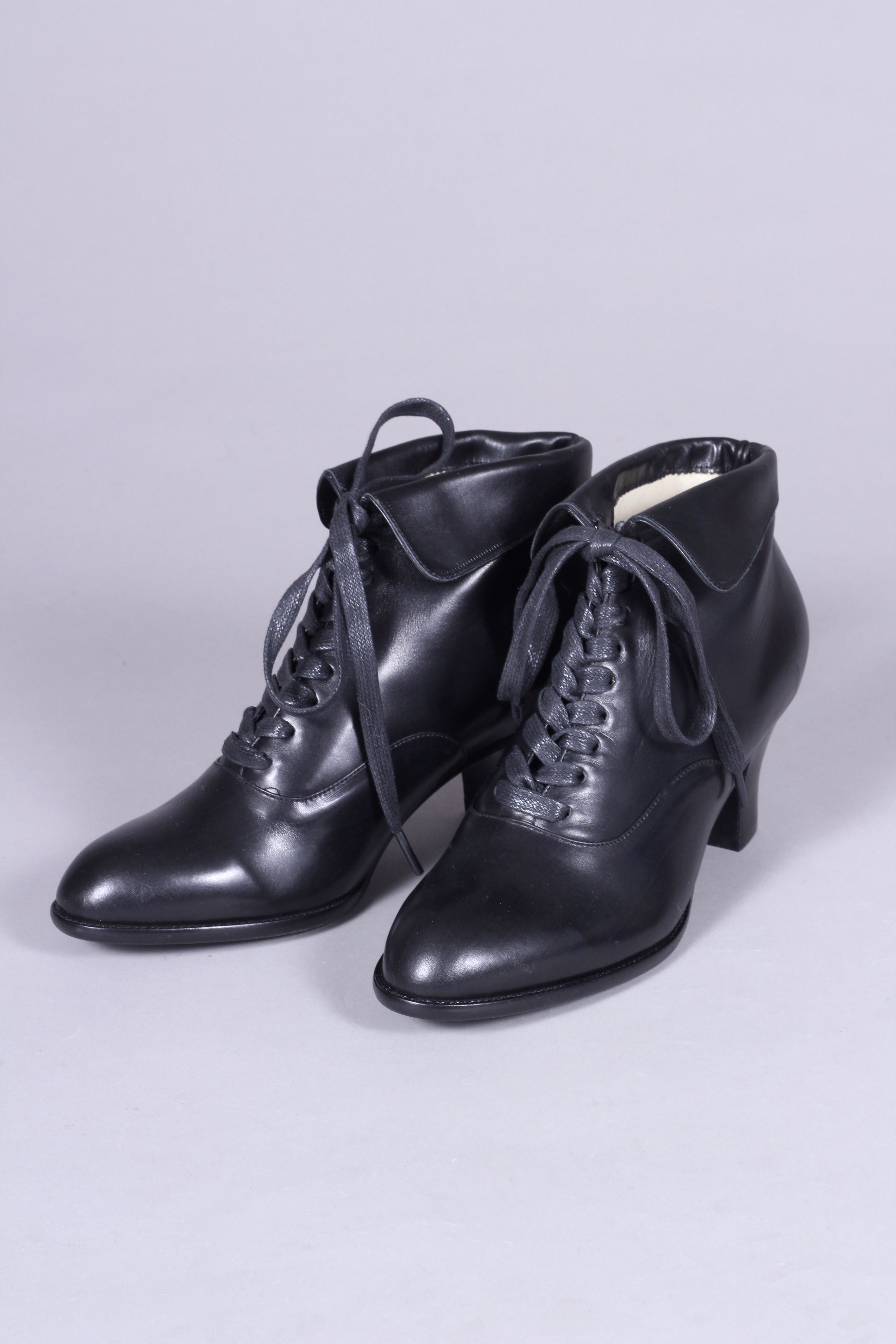 Elegant 1930'er vintage ankelstøvle Sort Betty – Vintage Divine