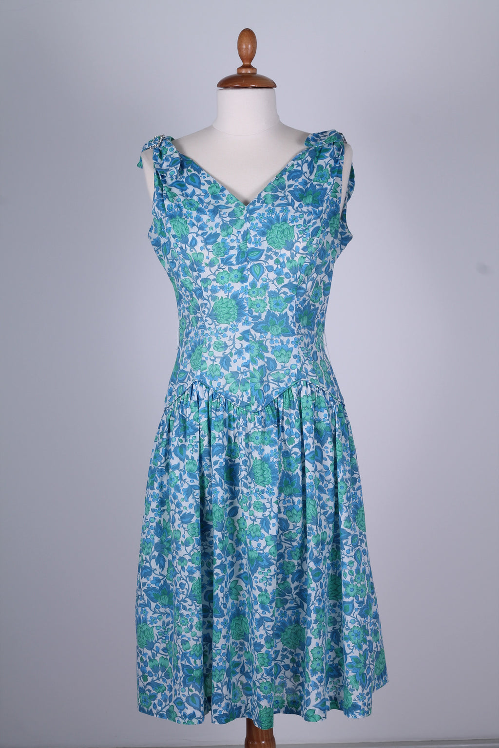 Vintage tøj - Blomstret sommerkjole, 1950. XS-S - Vintage kjoler fra 1950'erne - Vintage Divine - 1