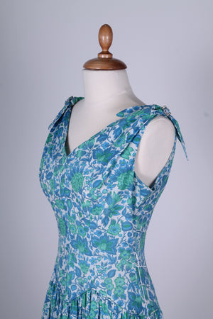 Vintage tøj - Blomstret sommerkjole, 1950. XS-S - Vintage kjoler fra 1950'erne - Vintage Divine - 4