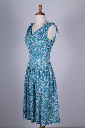 Vintage tøj - Blomstret sommerkjole, 1950. XS-S - Vintage kjoler fra 1950'erne - Vintage Divine - 2