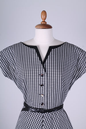 Solgt vintage tøj - Pepitaternet sommerkjole 1950. S-M - Solgt - Vintage Divine - 3