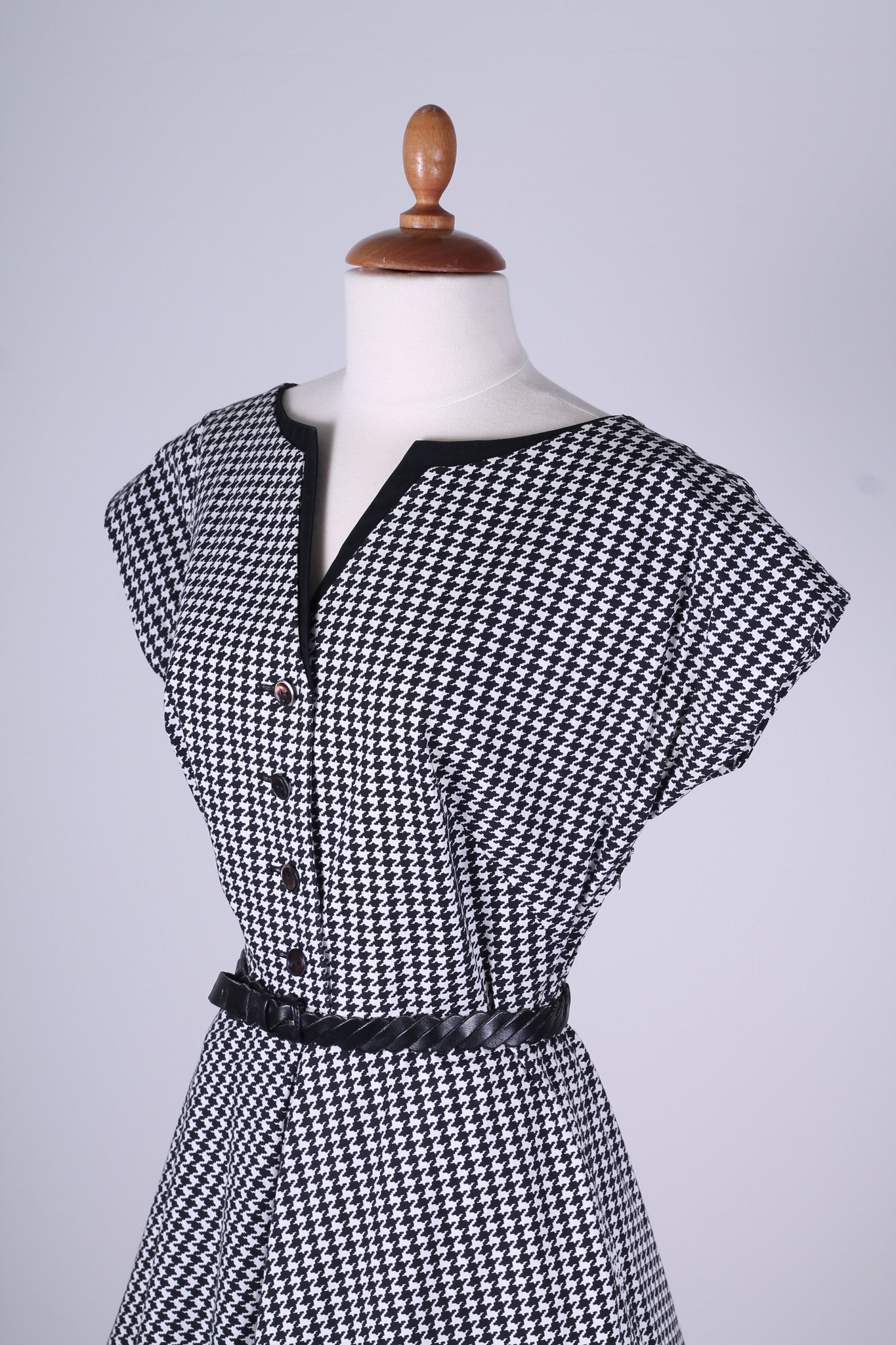 Solgt vintage tøj - Pepitaternet sommerkjole 1950. S-M - Solgt - Vintage Divine - 5