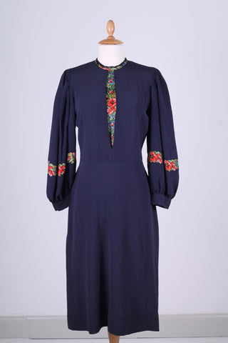 Solgt vintage tøj - Kjole i silke 1930. M - Solgt - Vintage Divine - 1