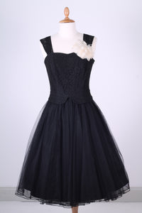 Vintage tøj - Selskabskjole i blonde og tyl 1950. M - Vintage kjoler fra 1950'erne - Vintage Divine - 1