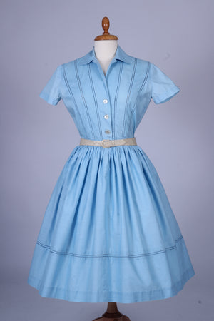 Lyseblå sommerkjole 1950, USA, S