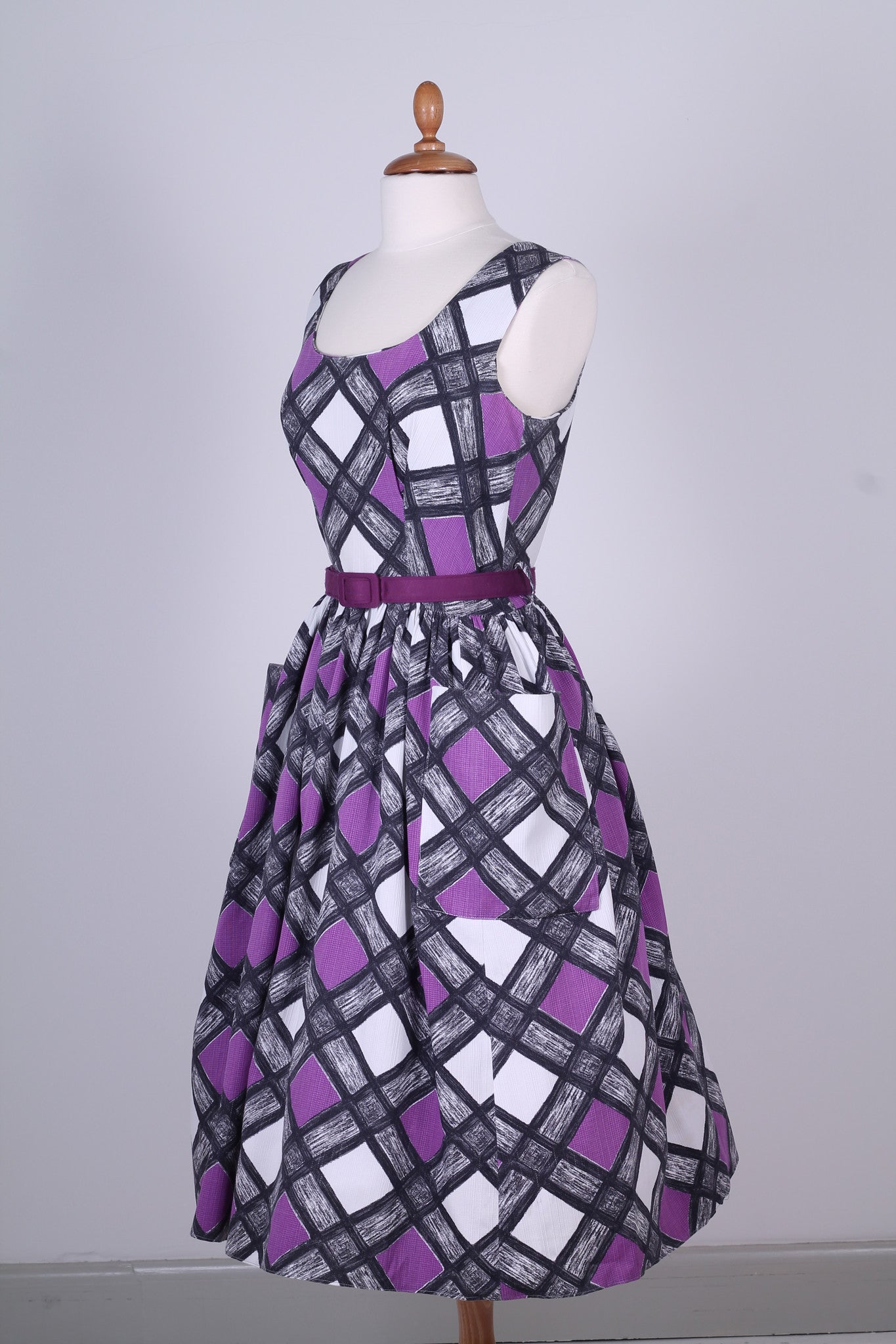 Vintage tøj - Sommerkjole med bolero 1950. S-M - Vintage kjoler fra 1950'erne - Vintage Divine - 3
