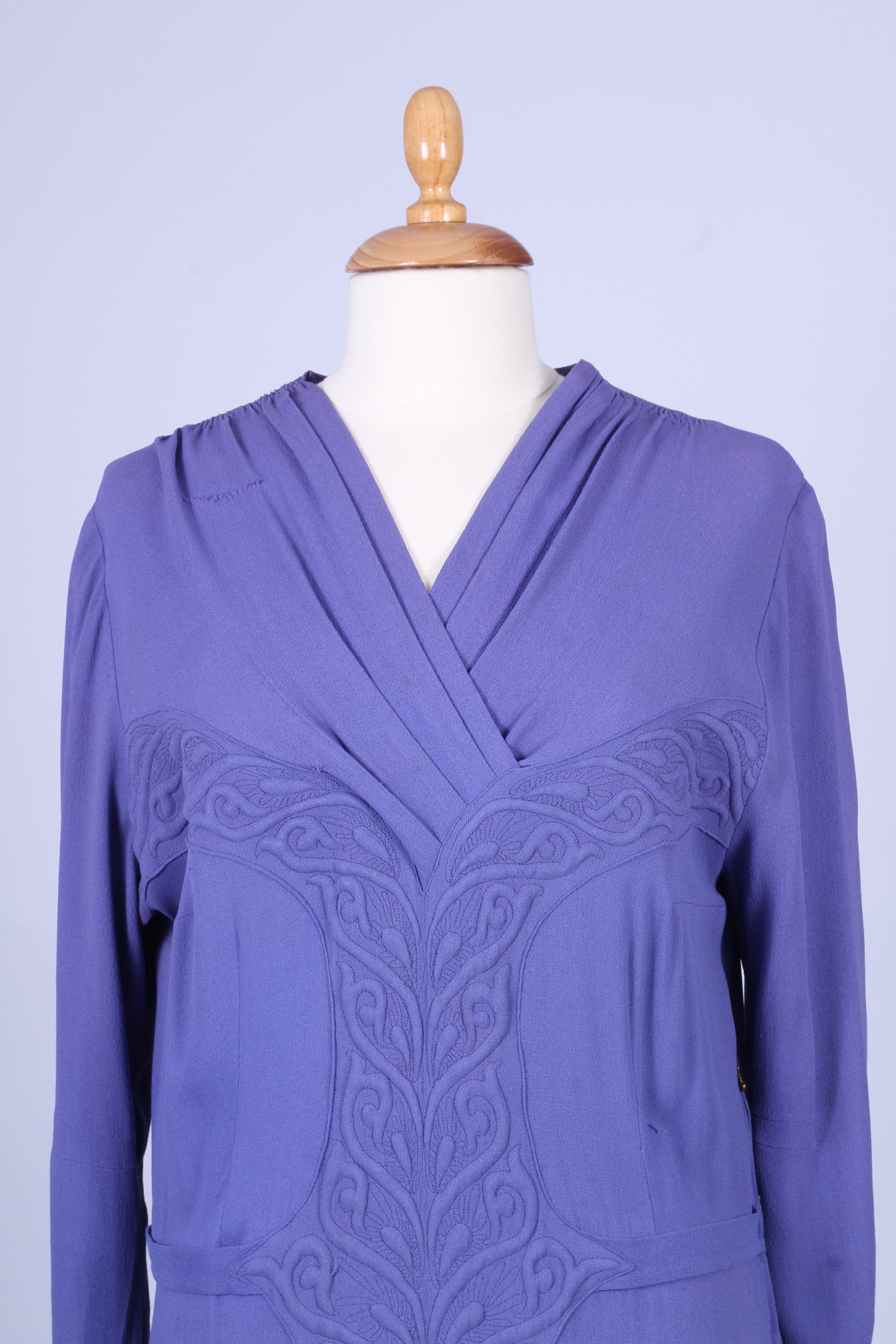 Lavendelfarvet kjole 1930. XL