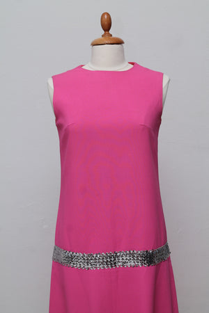 Solgt vintage tøj - Pink kjole 1960. M-L - Solgt - Vintage Divine - 4