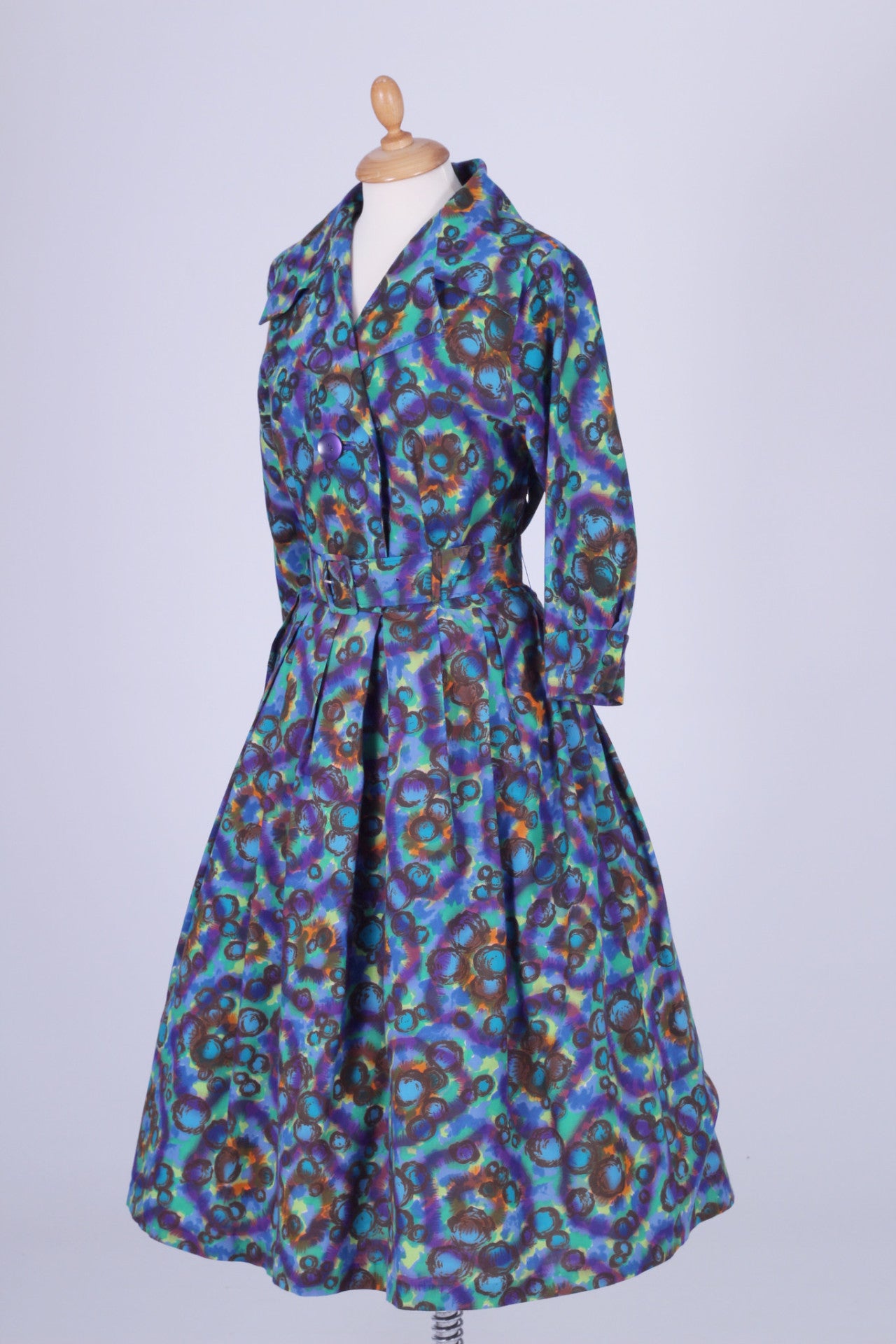 Racell kjole med print 1950. S-M