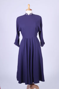 Kjole med perlebroderi 1950. M