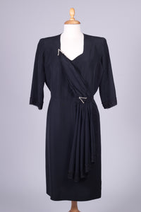 Kjole med flotte detaljer 1940. L-XL
