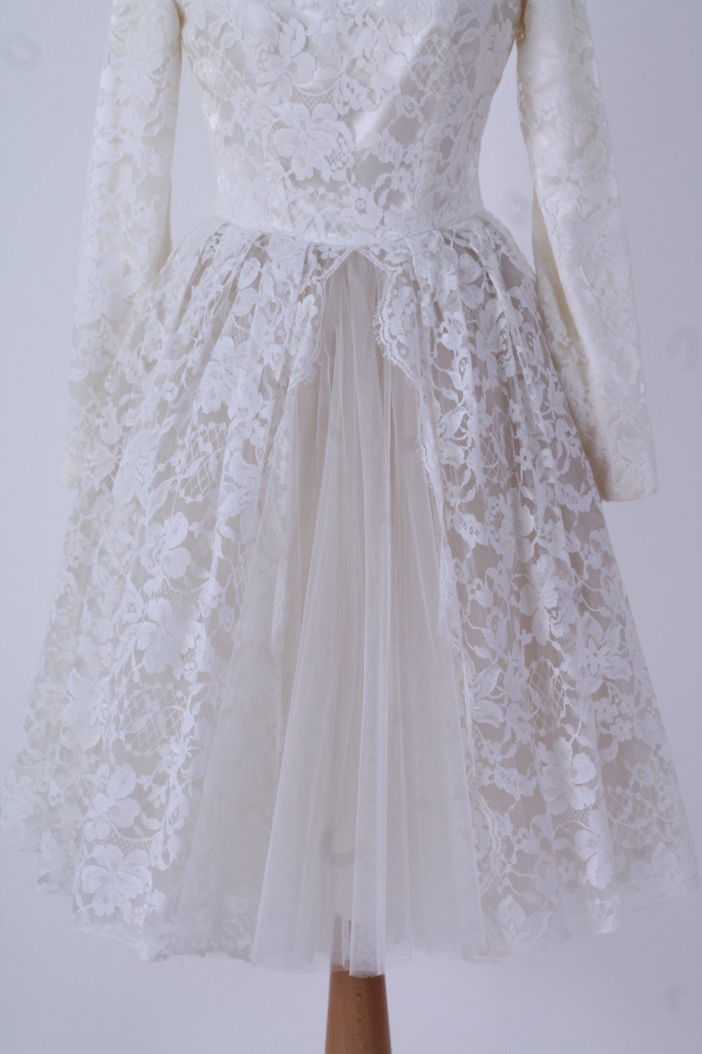 Vintage tøj - Brudekjole 1960. XS - Vintage kjoler fra 1960'erne - Vintage Divine - 8