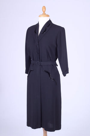 Sort kjole 1940. L-XL