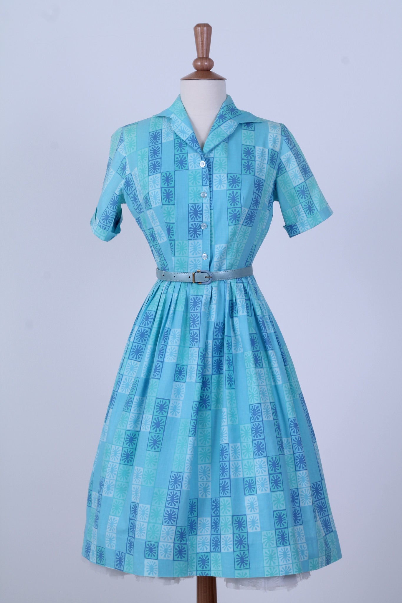 Solgt vintage tøj - Sommerkjole med print 1950. Xs-S - Solgt - Vintage Divine - 1