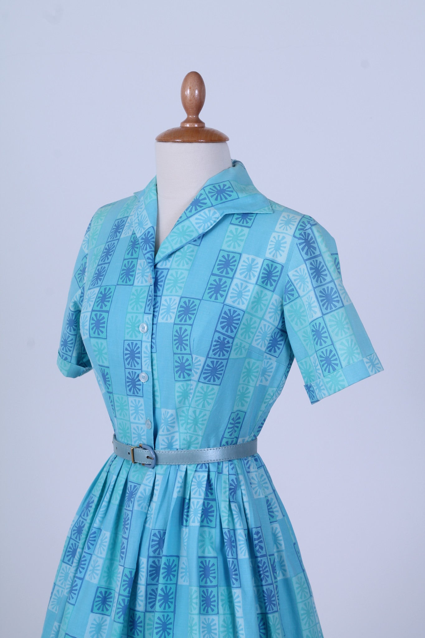 Solgt vintage tøj - Sommerkjole med print 1950. Xs-S - Solgt - Vintage Divine - 3