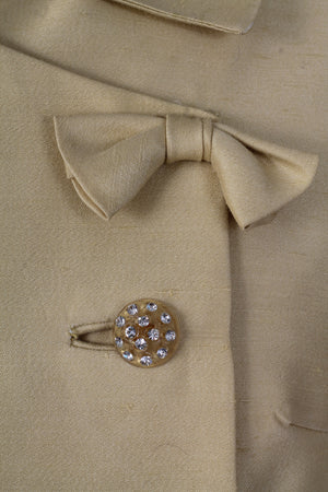 Solgt vintage tøj - Lysegul cocktailkjole med jakke 1960. S-M - Solgt - Vintage Divine - 8