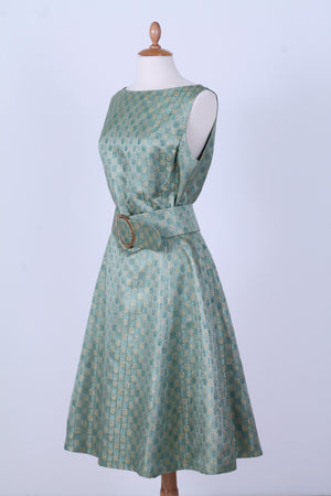 Solgt vintage tøj - Brokade selskabskjole 1960. M - Solgt - Vintage Divine - 2