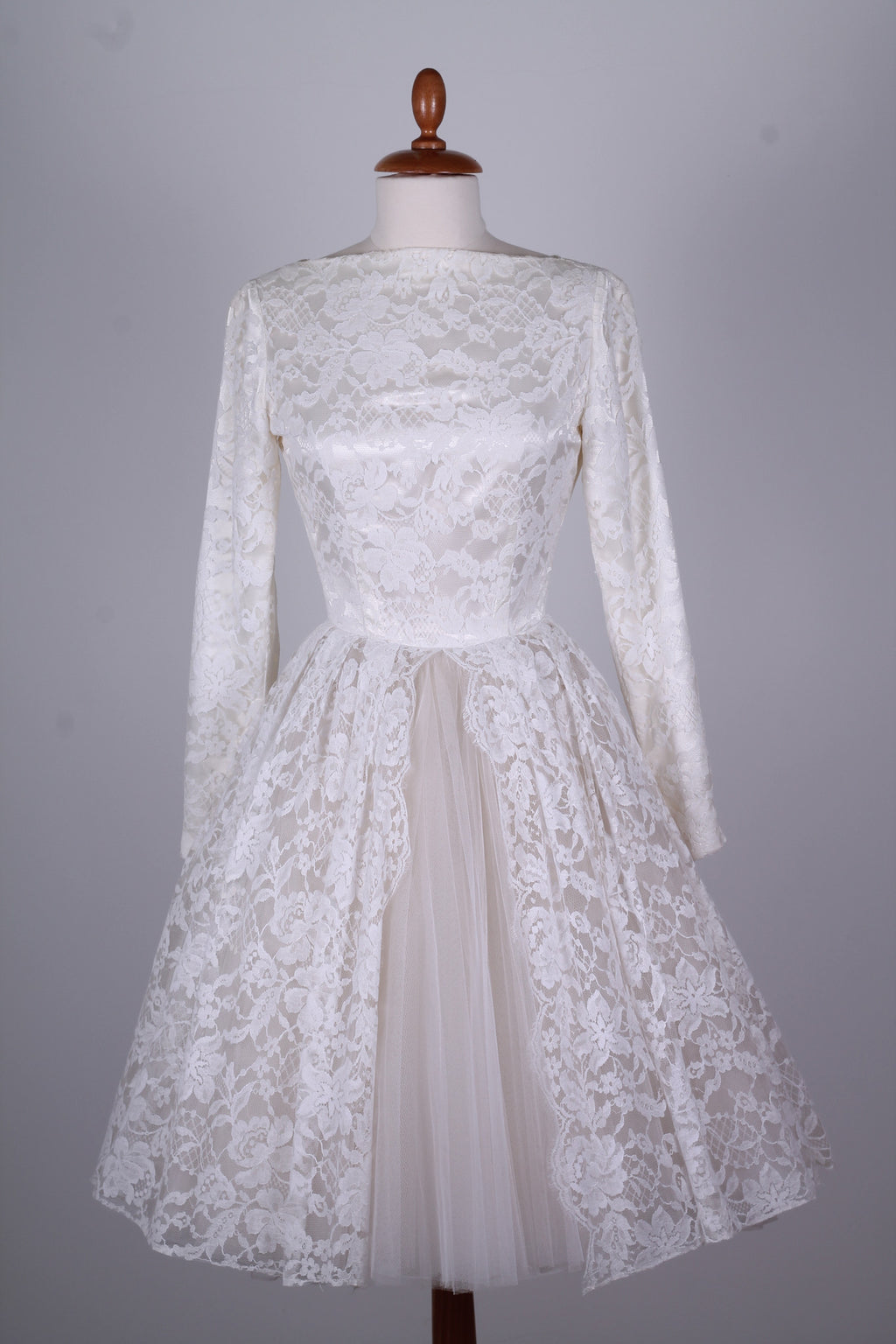 Vintage tøj - Brudekjole 1960. XS - Vintage kjoler fra 1960'erne - Vintage Divine - 1