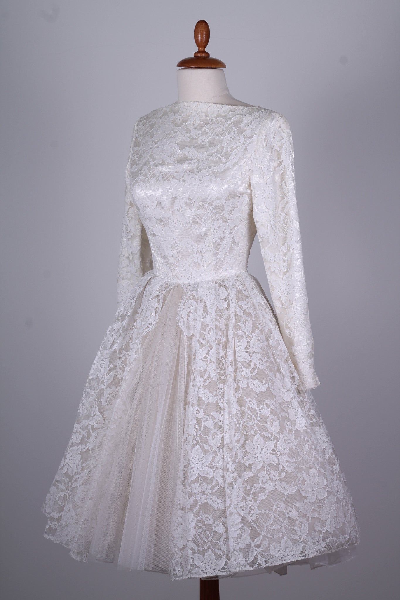 Vintage tøj - Brudekjole 1960. XS - Vintage kjoler fra 1960'erne - Vintage Divine - 2